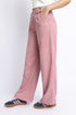 The Tea Pink Corduroy Straight Fit Trousers